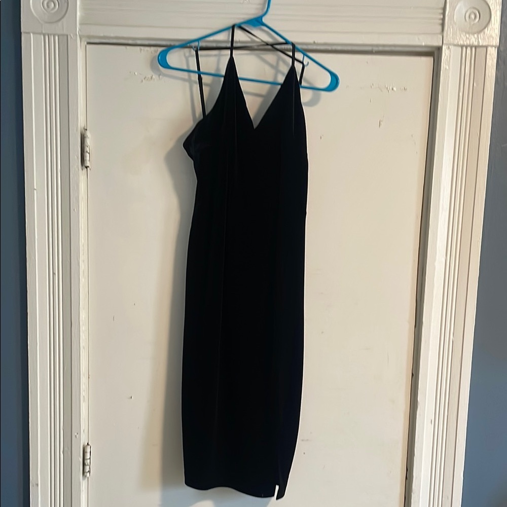Elegant Black Spaghetti Strap Dress